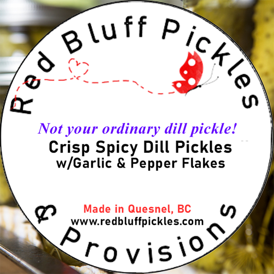 Crisp Spicy Dill Pickles with Garlic and Pepper Flakes